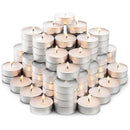 Long Lasting Tealight Candles Set 50PCS White Smokeless Paraffin Wax Cup