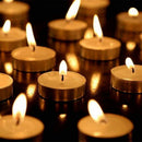 Long Lasting Tealight Candles Set 50PCS White Smokeless Paraffin Wax Cup
