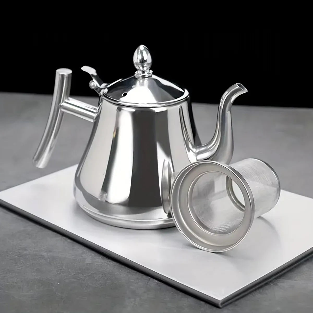 Thickened Stainless Steel Teapot Kettle With Strainer For Restaurant Hotel Use