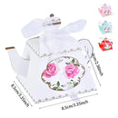50Pcs Teapot Candy Boxes Wedding Favor Gift Packaging Tea Party Decorations - Pink