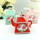50Pcs Teapot Candy Boxes Wedding Favor Gift Packaging Tea Party Decorations - Pink