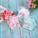 50Pcs Teapot Candy Boxes Wedding Favor Gift Packaging Tea Party Decorations - White