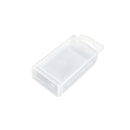 20PCS Mini Transparent Storage Box Telescopic Multi Purpose Clear Home Office - 6.8x6.8x2cm