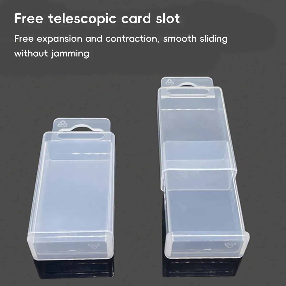20PCS Mini Transparent Storage Box Telescopic Multi Purpose Clear Home Office - 6.8x6.8x2cm