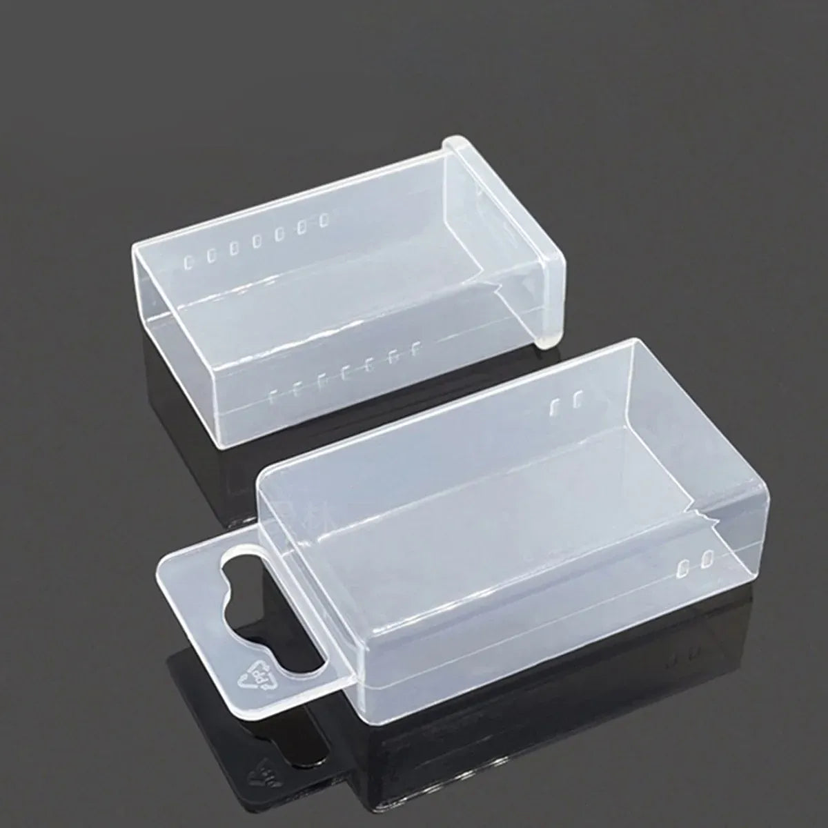 20PCS Mini Transparent Storage Box Telescopic Multi Purpose Clear Home Office - 6.8x6.8x2cm