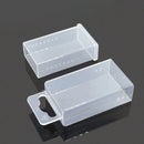 20PCS Mini Transparent Storage Box Telescopic Multi Purpose Clear Home Office - 6.8x6.8x2cm