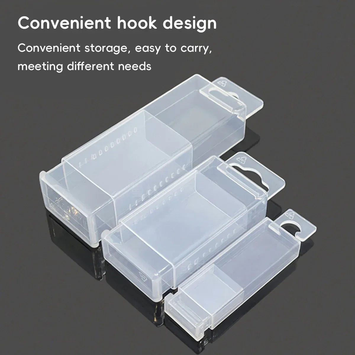 20PCS Mini Transparent Storage Box Telescopic Multi Purpose Clear Home Office - 6.8x6.8x2cm