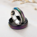 Mood Colour Changing Ring Temperature Sensitive Stainless Steel US Size 9 - Silver