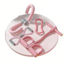 4pcs Pink Yoga Fitness Equipment for Home Workout Stretching and Exercise