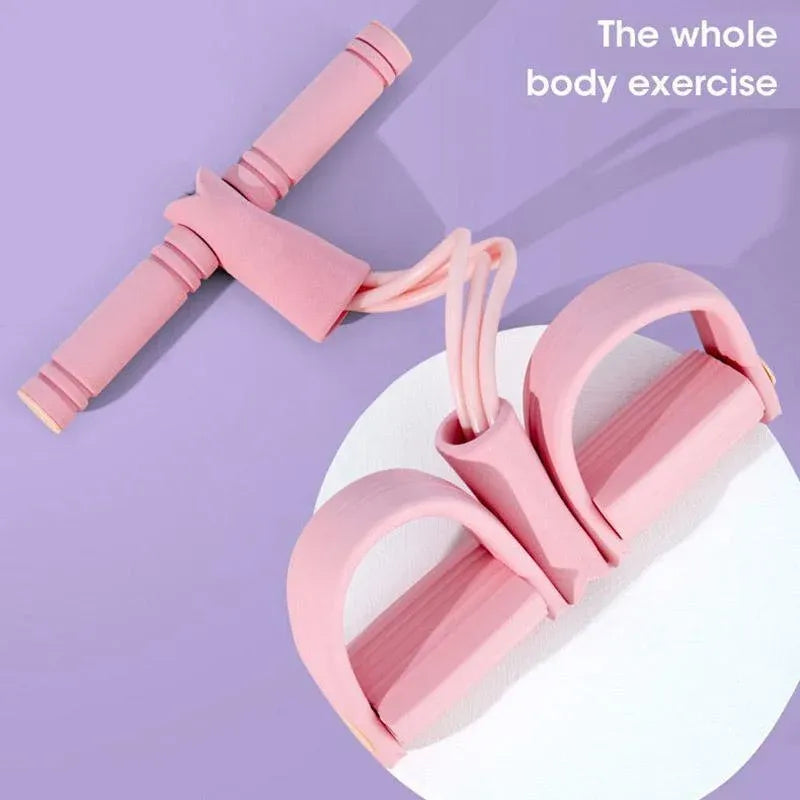 4pcs Pink Yoga Fitness Equipment for Home Workout Stretching and Exercise