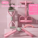 4pcs Pink Yoga Fitness Equipment for Home Workout Stretching and Exercise