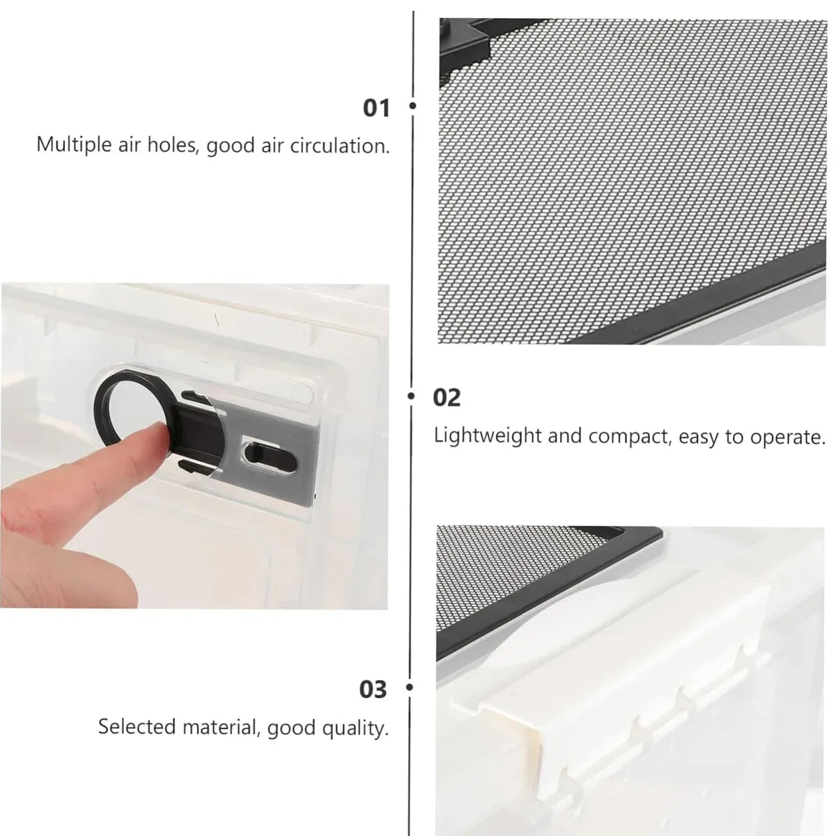 Foldable Hamster Breeding Box Transparent Small Pet Viewing House Indoor Habitat