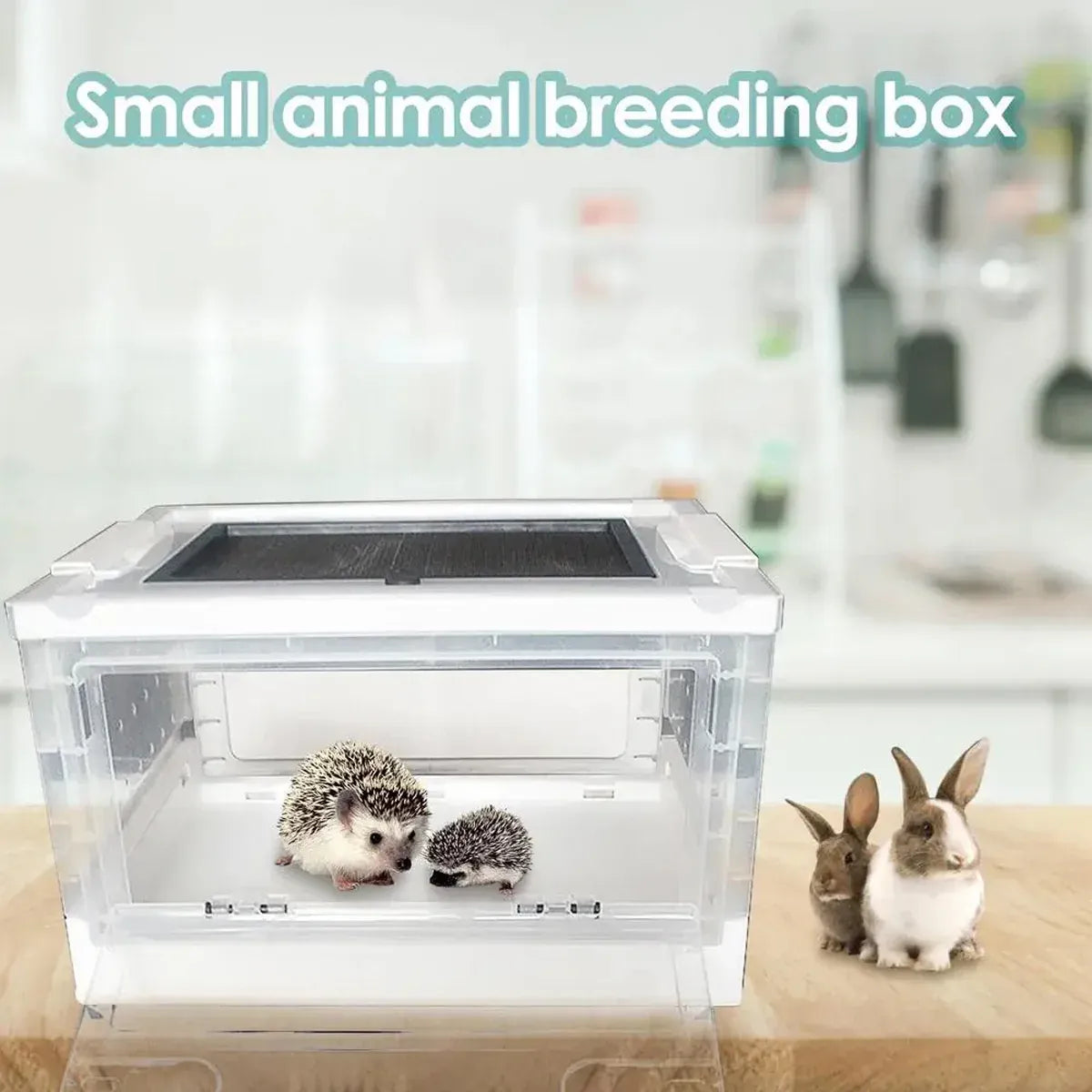 Foldable Hamster Breeding Box Transparent Small Pet Viewing House Indoor Habitat
