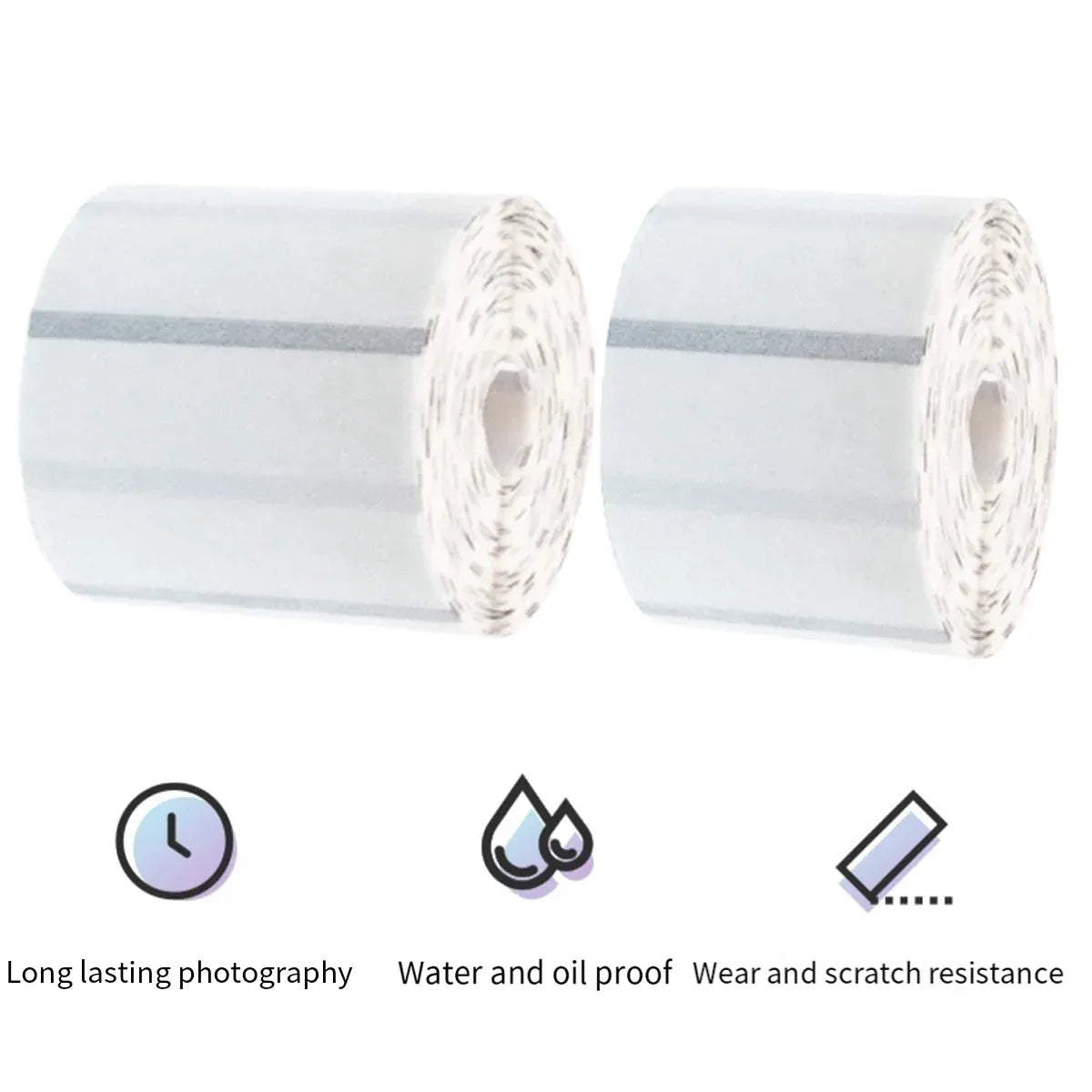 Transparent Thermal Label Printer Paper Roll Self Adhesive 220pcs Per Roll - 30x30cm