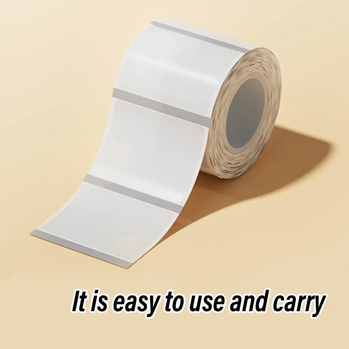 Transparent Thermal Label Printer Paper Roll Self Adhesive 220pcs Per Roll - 30x30cm