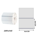 Transparent Thermal Label Printer Paper Roll Self Adhesive 220pcs Per Roll - 40x30cm