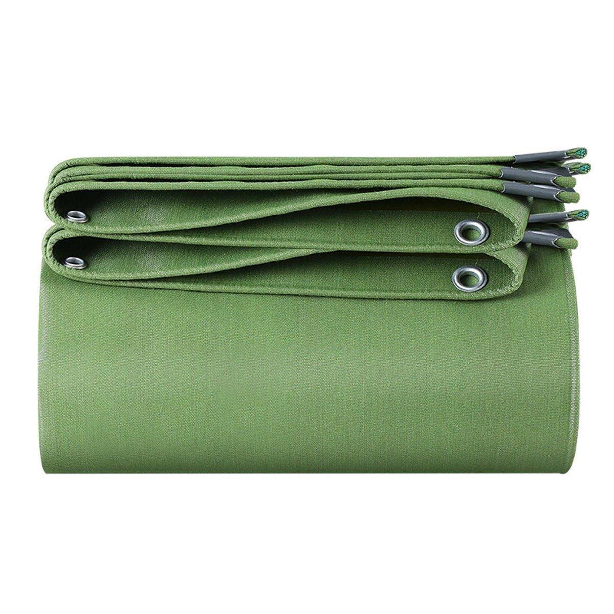 Heavy Duty Waterproof Canvas Tarp 200x400cm Army Green Sun Block Dustproof Cover