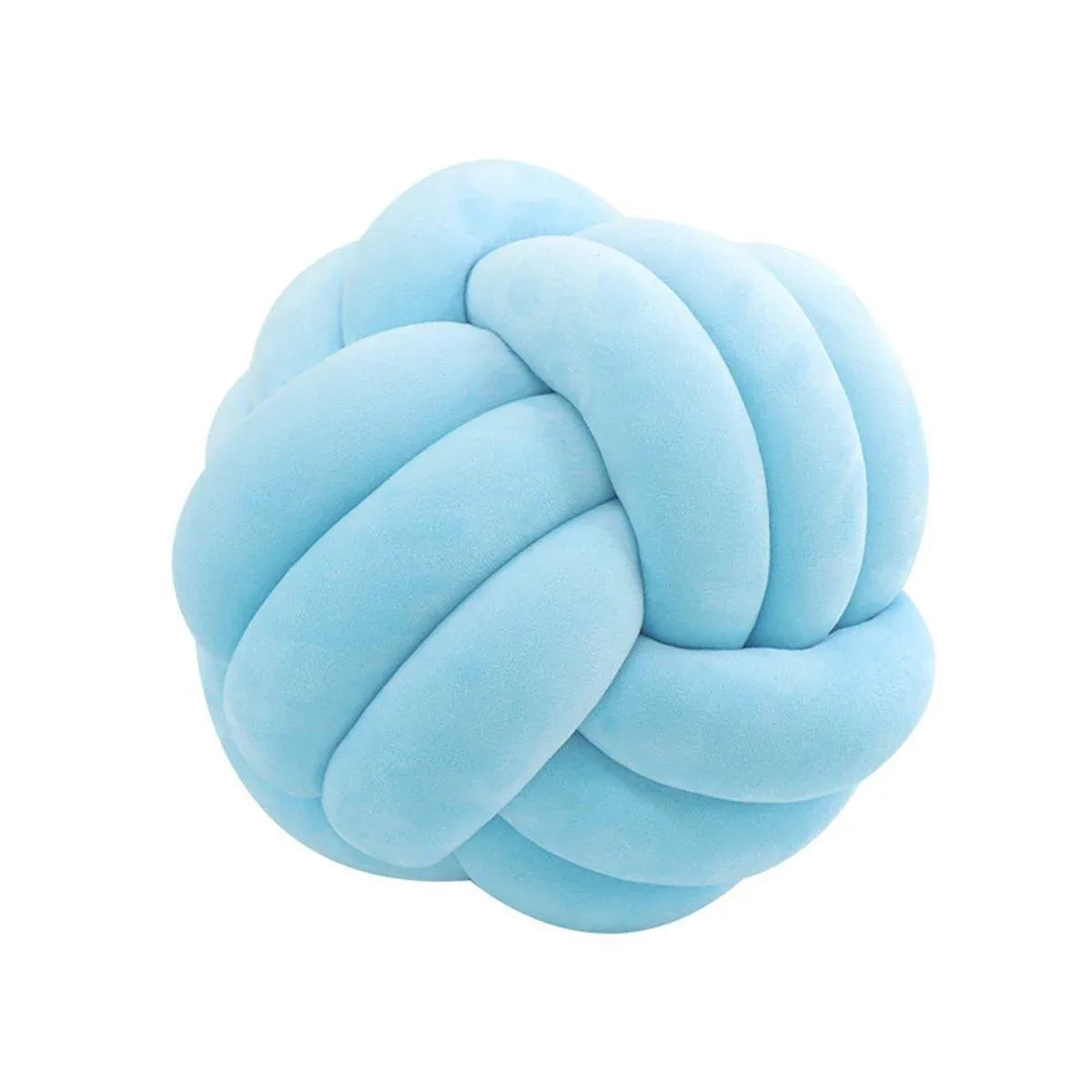 Three-Strand Braided Round Pillow Sofa Cushion Decorative Pillow for Living Room - Azure