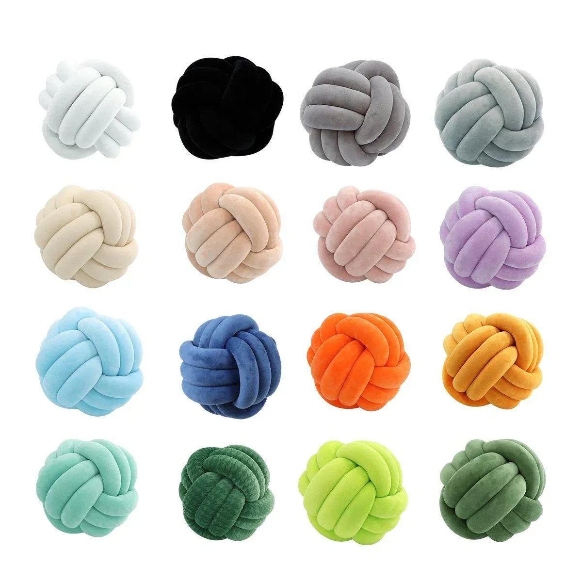 Three-Strand Braided Round Pillow Sofa Cushion Decorative Pillow for Living Room - Azure