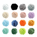 Three-Strand Braided Round Pillow Sofa Cushion Decorative Pillow for Living Room - Azure
