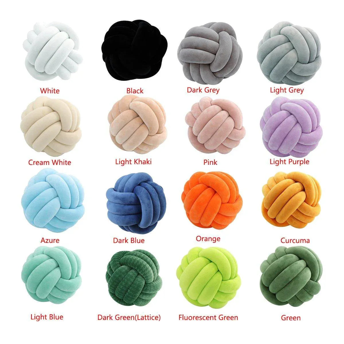Three-Strand Braided Round Pillow Sofa Cushion Decorative Pillow for Living Room - Azure