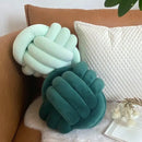 Three-Strand Braided Round Pillow Sofa Cushion Decorative Pillow for Living Room - Azure