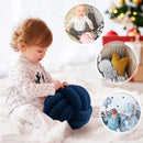 Three-Strand Braided Round Pillow Sofa Cushion Decorative Pillow for Living Room - Azure