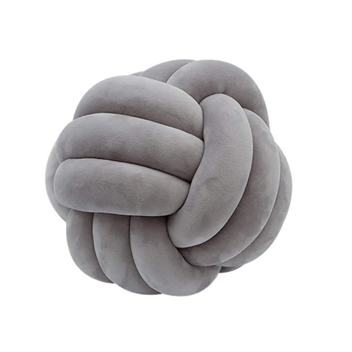 Three-Strand Braided Round Pillow Sofa Cushion Decorative Pillow for Living Room - Dark Grey
