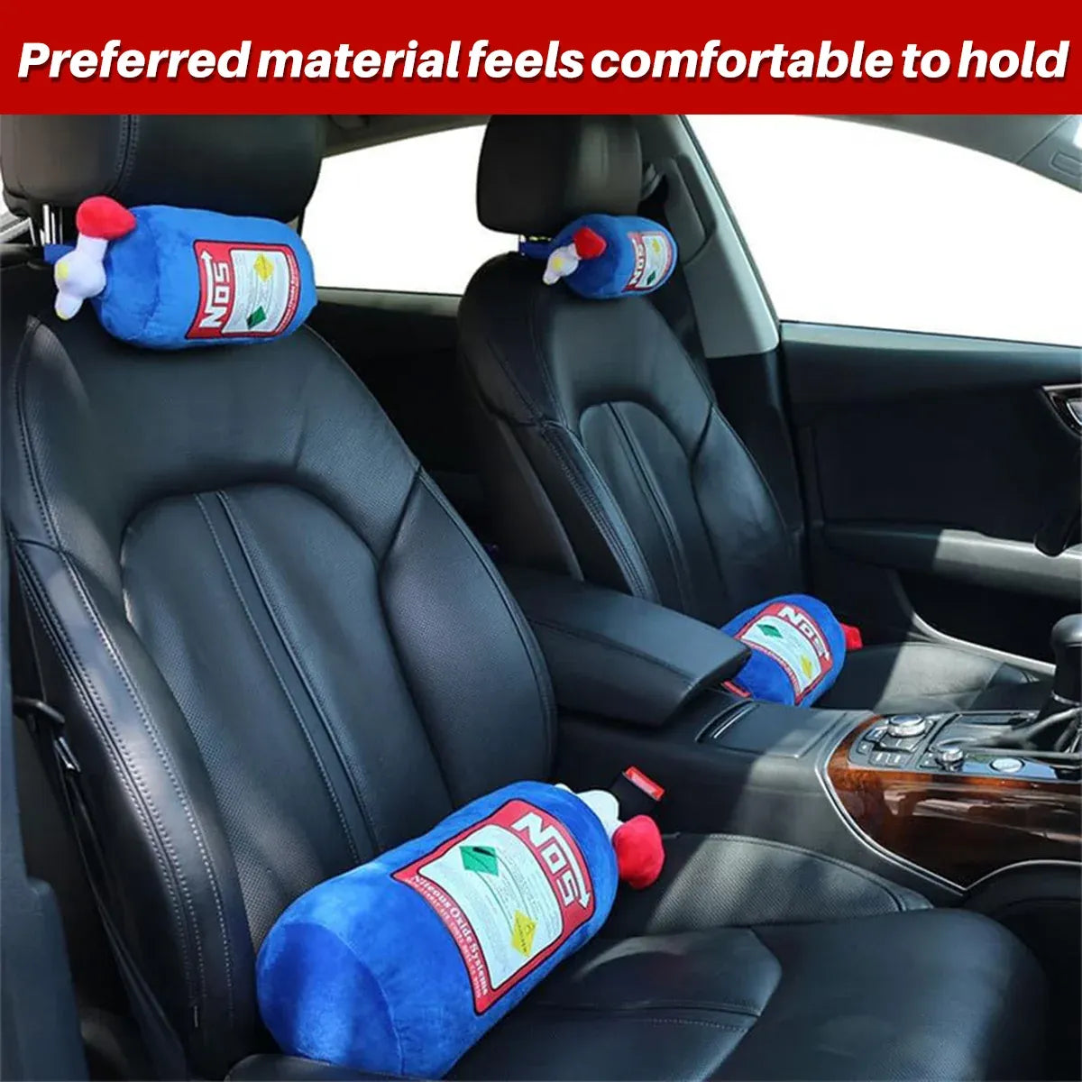 Car Neck Pillow Headrest Cushion Lumbar Support Throw Pillow For Seat Driving - Pillow