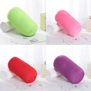 Solid Color Cylindrical Foam Particle Pillow Multi-Functional Neck Waist Support - Grey