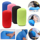 Solid Color Cylindrical Foam Particle Pillow Multi-Functional Neck Waist Support - Red