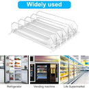 4pcs Automatic Beverage Pusher E Shape Shelf Organizer Supermarket Bottle Rack