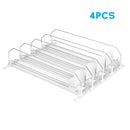 4pcs Automatic Beverage Pusher E Shape Shelf Organizer Supermarket Bottle Rack