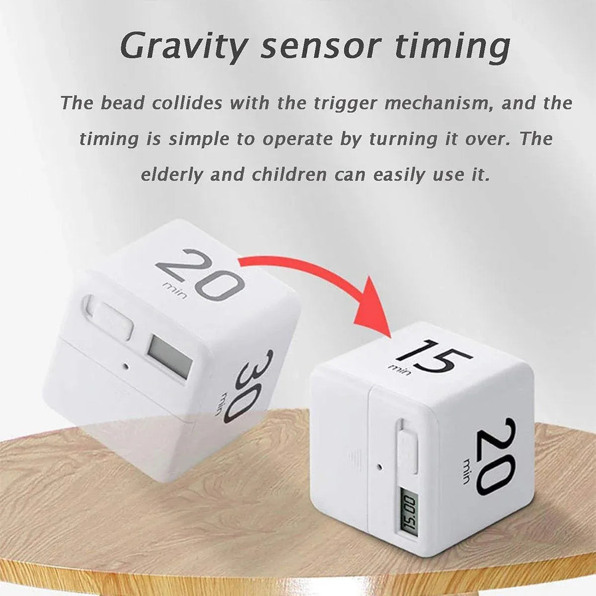 Cubic Timer for Students Time Management Study Exercise Reminder Tool Adjustable - 1-3-5-10