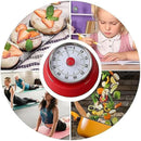 60 Minutes Visual Analog Timer Countdown Clock Time Management Kitchen Tool - Green