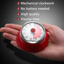 60 Minutes Visual Analog Timer Countdown Clock Time Management Kitchen Tool - Red