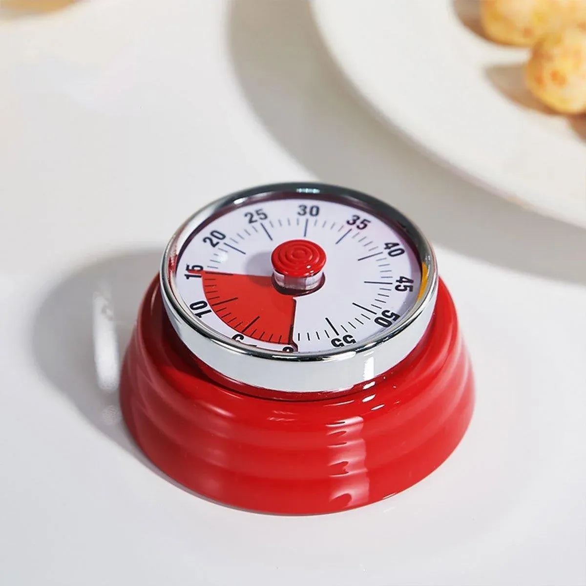 60 Minutes Visual Analog Timer Countdown Clock Time Management Kitchen Tool - Red