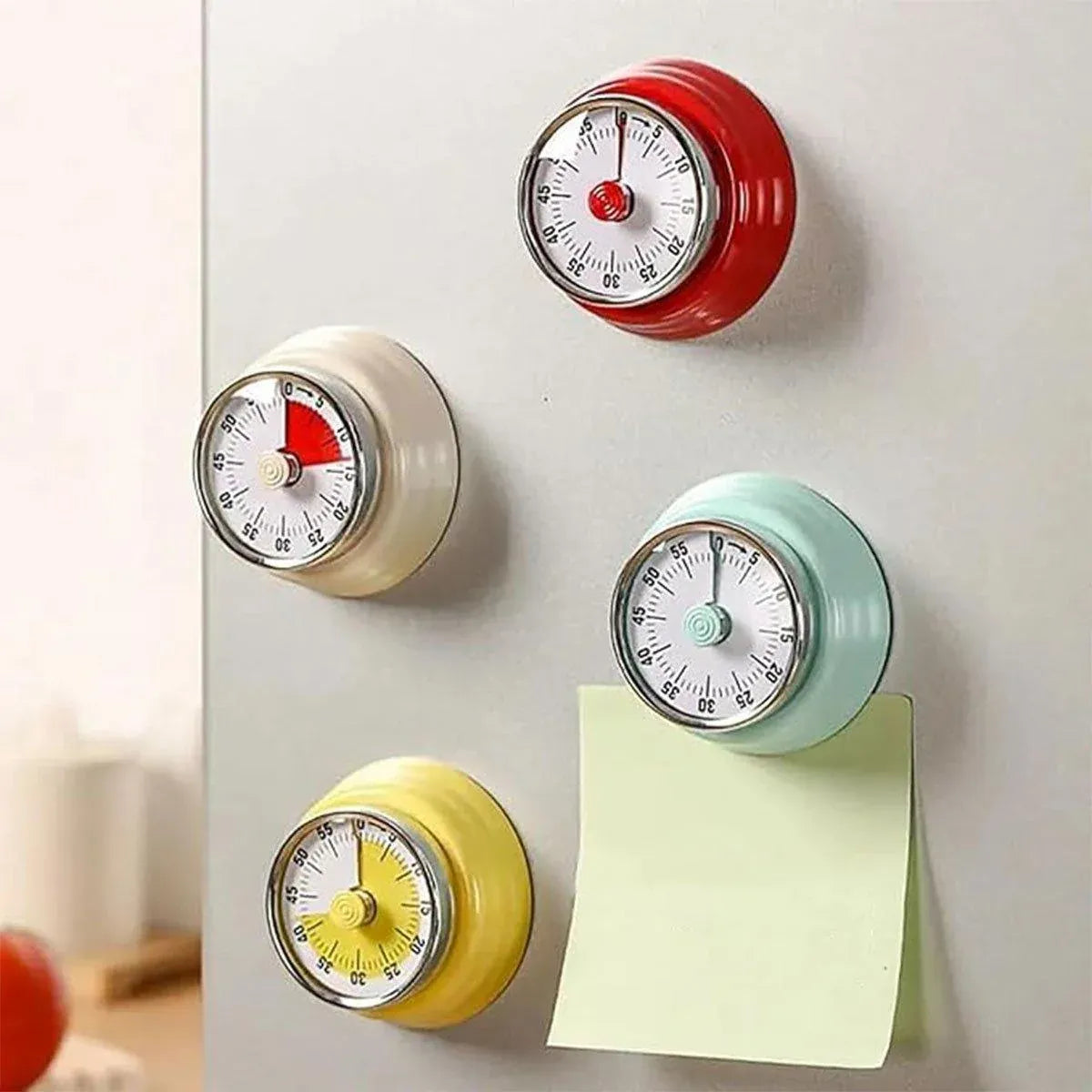 60 Minutes Visual Analog Timer Countdown Clock Time Management Kitchen Tool - Red