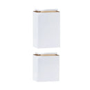 Metal Storage Tin Box Set Square Containers with Lid 5 Pack 2 Sizes - Small