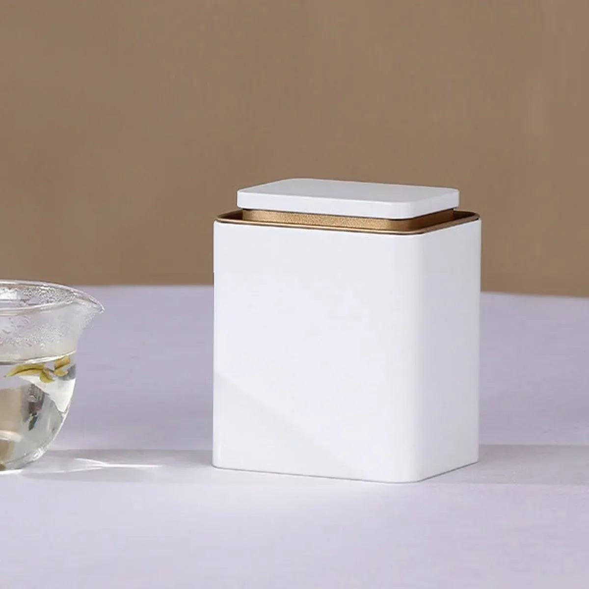 Metal Storage Tin Box Set Square Containers with Lid 5 Pack 2 Sizes - Small