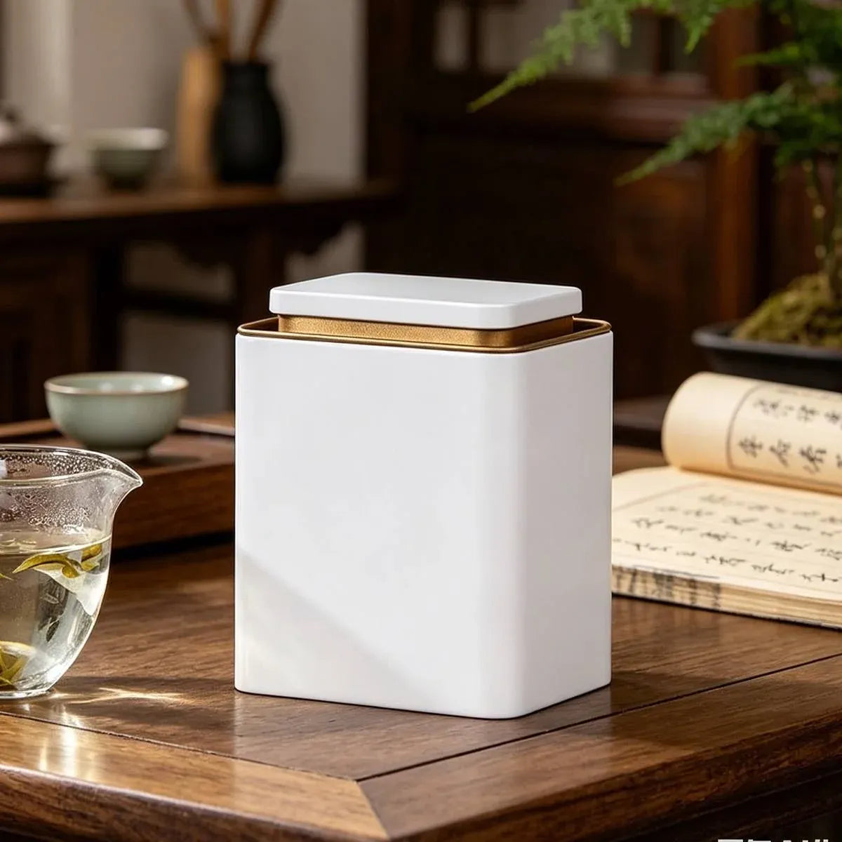 Metal Storage Tin Box Set Square Containers with Lid 5 Pack 2 Sizes - Small