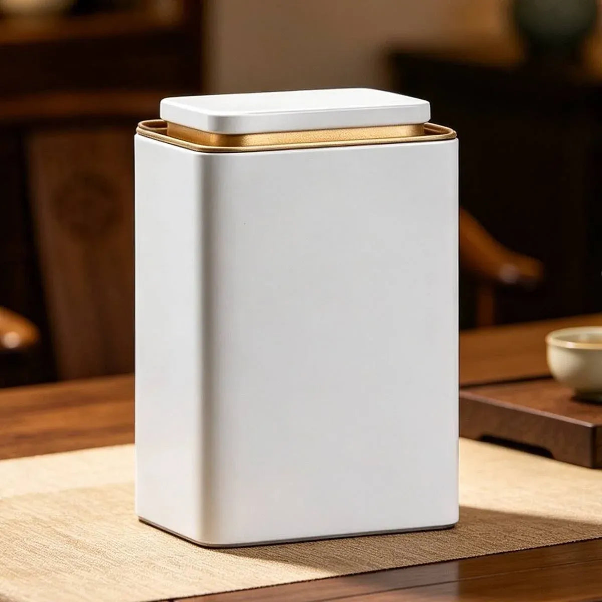 Metal Storage Tin Box Set Square Containers with Lid 5 Pack 2 Sizes - Small