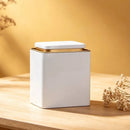 Metal Storage Tin Box Set Square Containers with Lid 5 Pack 2 Sizes - Small
