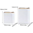 Metal Storage Tin Box Set Square Containers with Lid 5 Pack 2 Sizes - Large