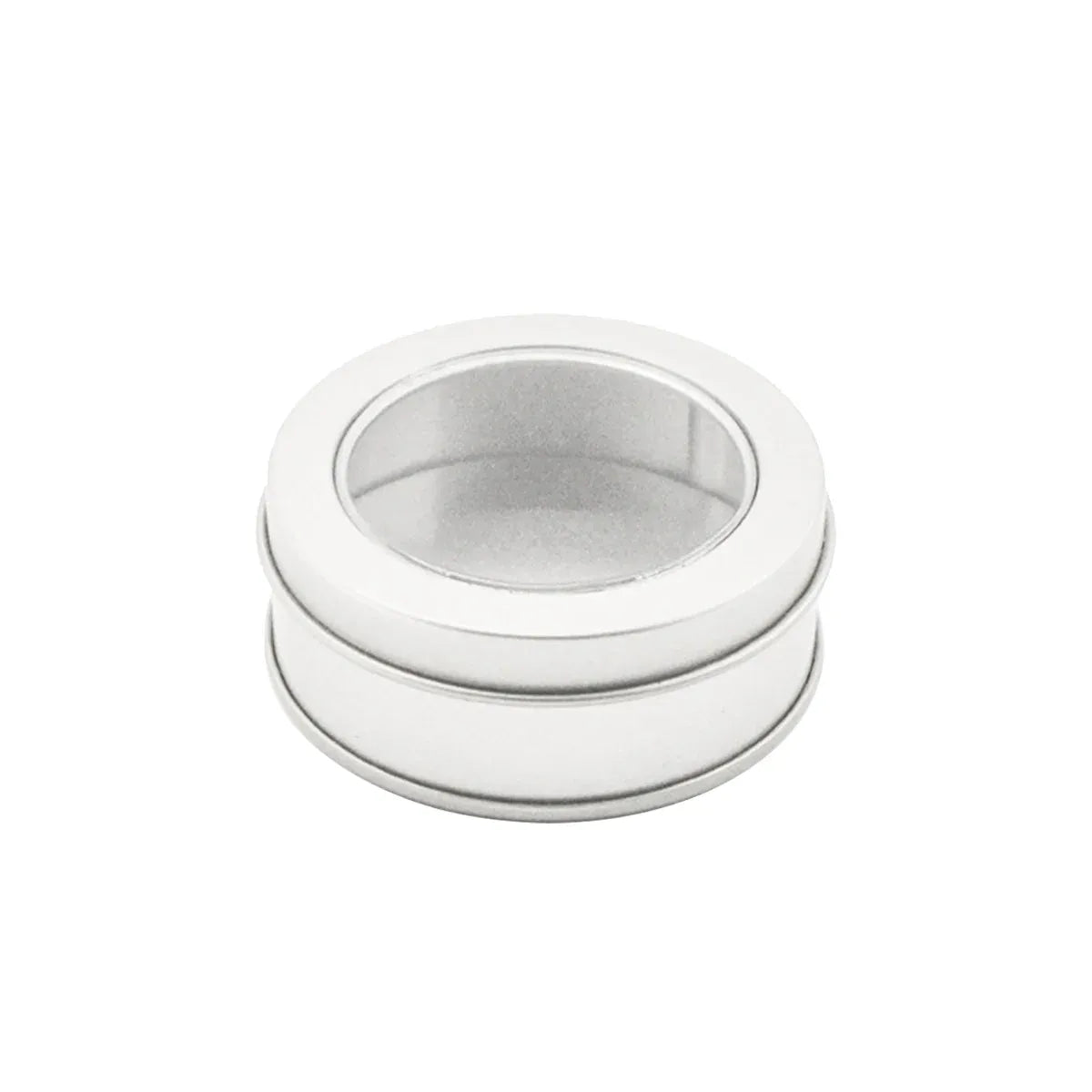Round Tin Storage Boxes 30pcs Clear Window Lid for Craft Jewellery DIY