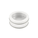 Round Tin Storage Boxes 30pcs Clear Window Lid for Craft Jewellery DIY