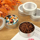Round Tin Storage Boxes 30pcs Clear Window Lid for Craft Jewellery DIY