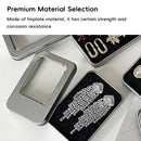 10PCS Tin Box Connected Flip Top With Clear Window for Small Item Storage Use