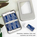 10PCS Tin Box Connected Flip Top With Clear Window for Small Item Storage Use