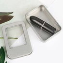 10PCS Tin Box Connected Flip Top With Clear Window for Small Item Storage Use